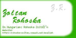 zoltan rohoska business card